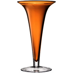 LSA International Flower Colour Pedestal Vase, H36cm, Amber